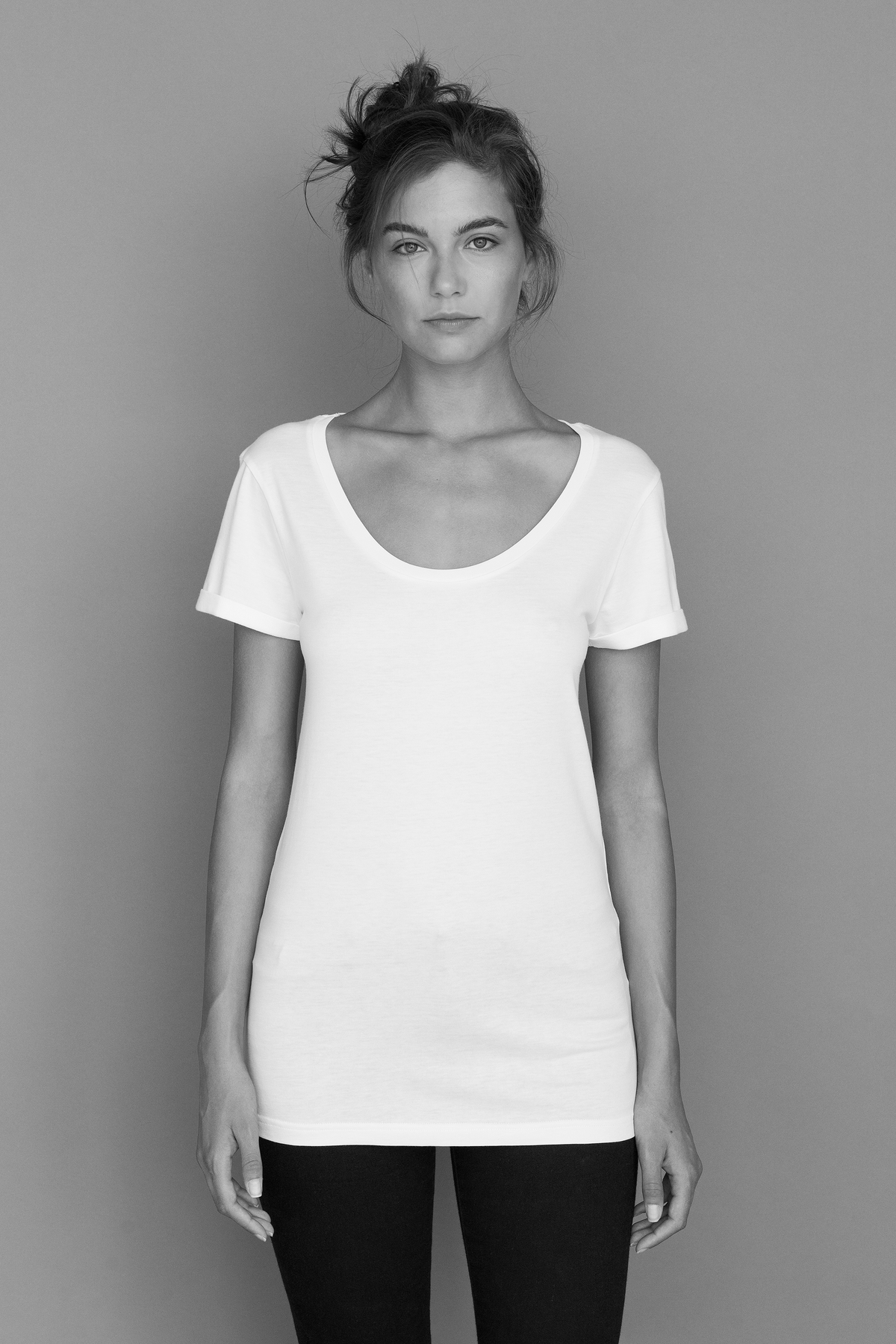 slim fit : rolled sleeves